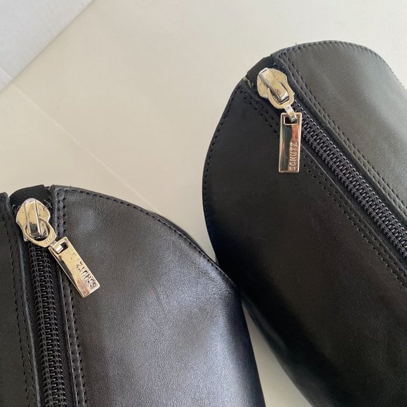 NIB SCHUTZ FANTINNE TALL LEATHER WESTERN BLACK BOOTS - Picture 4 of 9